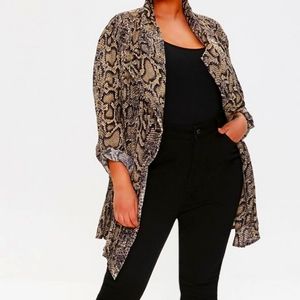 Plus Size Forever 21 Snakeskin Print Kimono